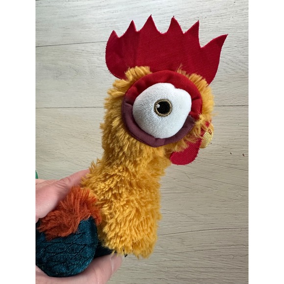 Disney Hei Hei Plush Toy Moana Stuffed Animal Chicken Rooster Yellow 12"‎  Green - Picture 2 of 11